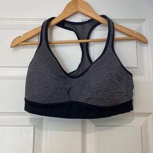 Lululemon size 10 high impact sports bra in black and grey tones